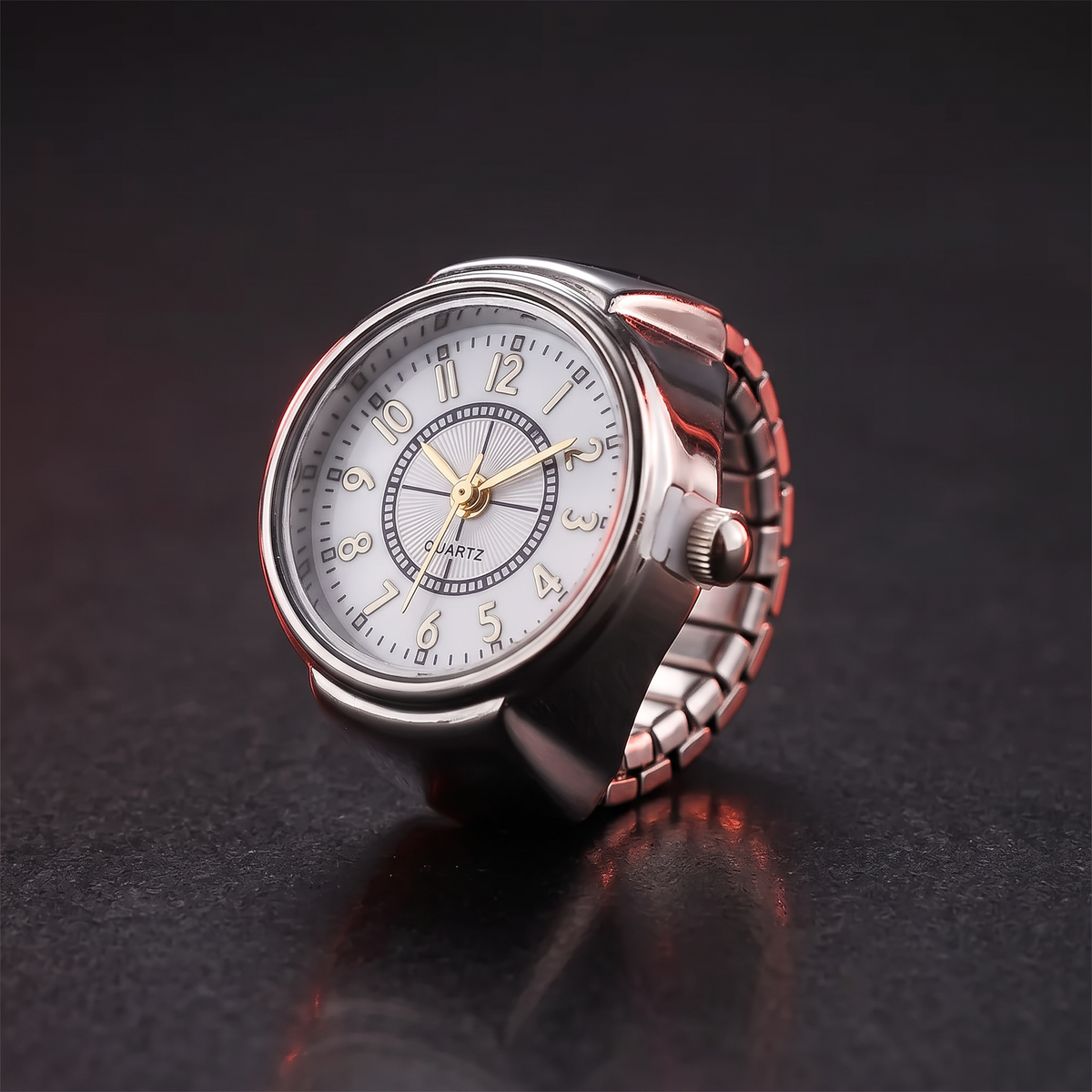 Retro Watch Ring - Heritage Silver