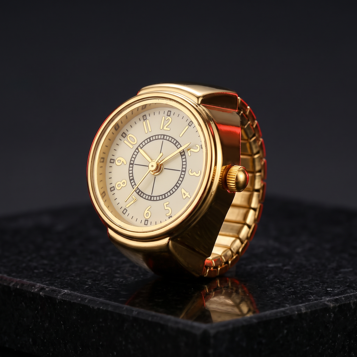Retro Watch Ring - Heritage Gold
