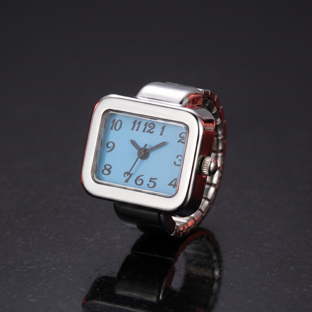 Retro Watch Ring - Mini Square Sky