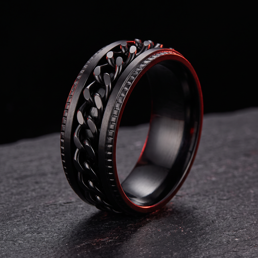 Chain Spinner Ring - Blackout